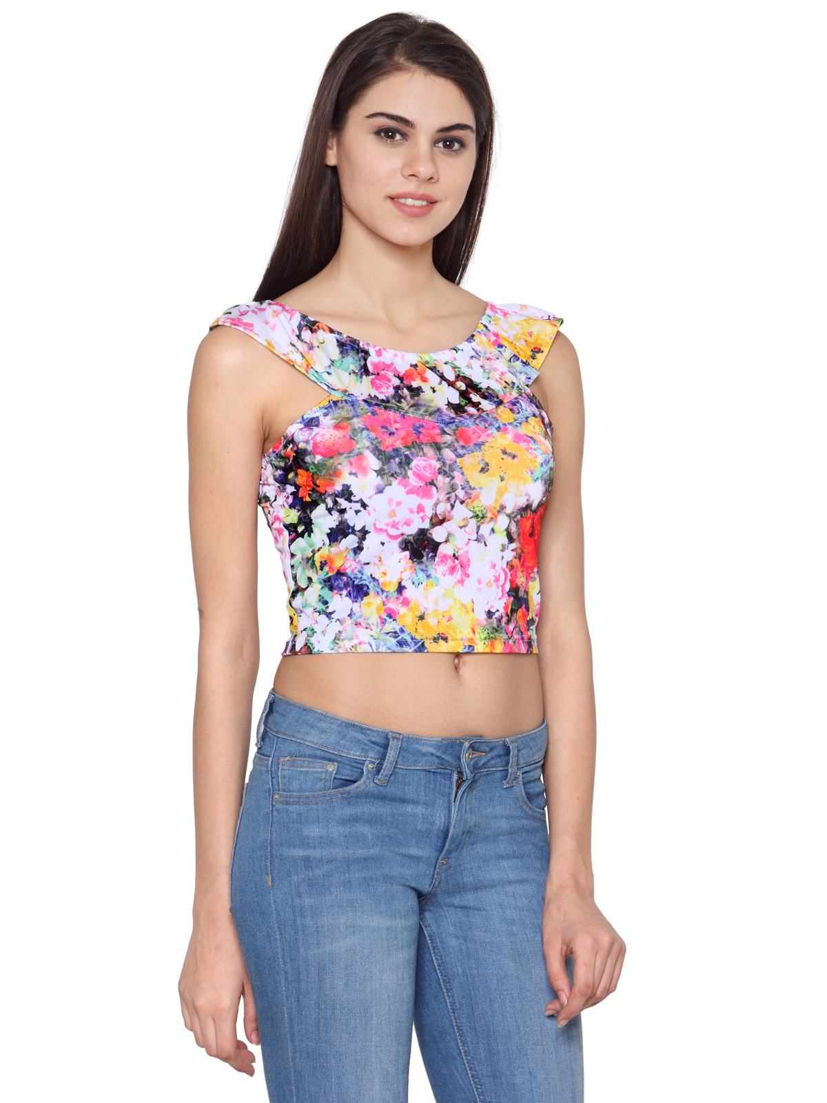 PRINTED MULTIWAY CROP TOP